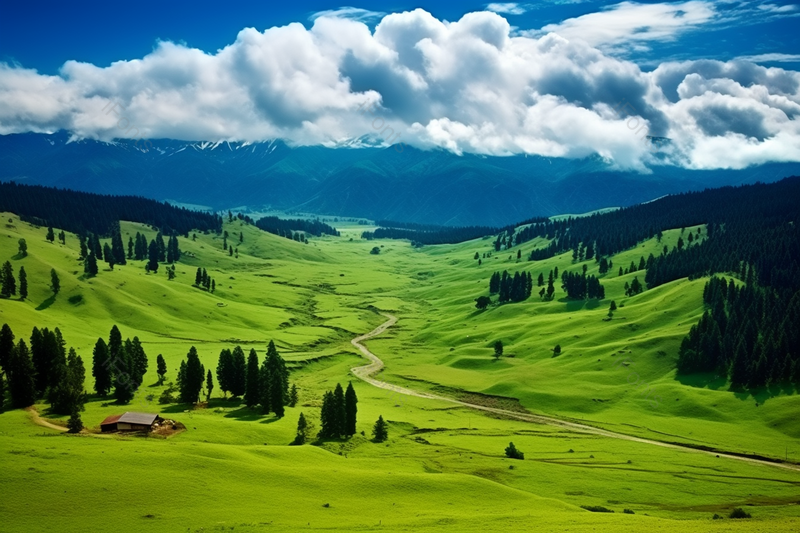 春天绿草如茵一望无际的绿色大草原摄影背景,高清,摄影图,摄影图片,图片大全,摄影图免费下载